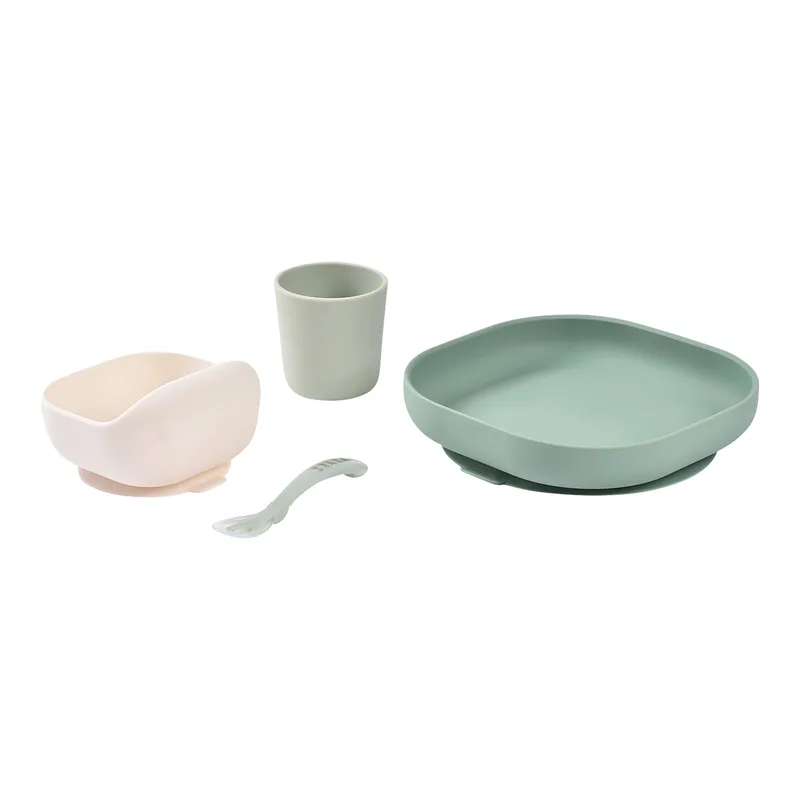Beaba 4t-tlg. Geschirr-Set de Béaba en Vert, 19 × 9 × 19 mm – photo produit