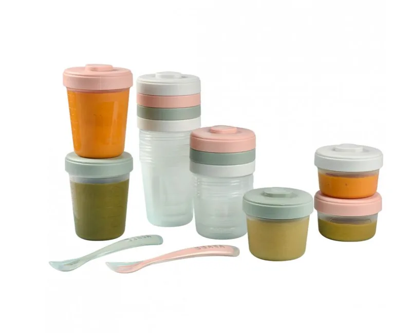 Bewaarpotjes Pack Eerste Maaltijd (2X90Ml + 4X150Ml + 6X250Ml + 2 Siliconen Lepels 1Ste Leeftijd) de Béaba – photo produit 3 sur 4