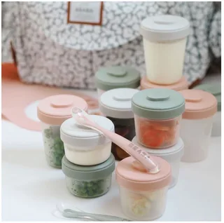 Bewaarpotjes Pack Eerste Maaltijd (2X90Ml + 4X150Ml + 6X250Ml + 2 Siliconen Lepels 1Ste Leeftijd) de Béaba – photo produit 4 sur 4
