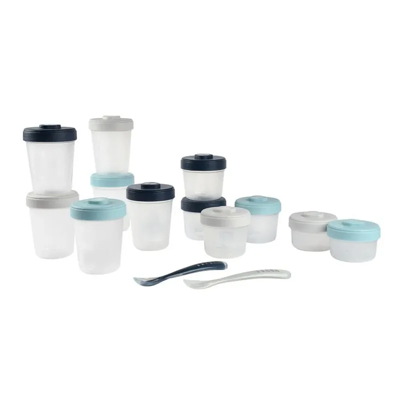 Bewaarpotjes Pack Eerste Maaltijd (2X90Ml + 4X150Ml + 6X250Ml + 2 Siliconen Lepels 1Ste Leeftijd)- Storm by Béaba – product photo