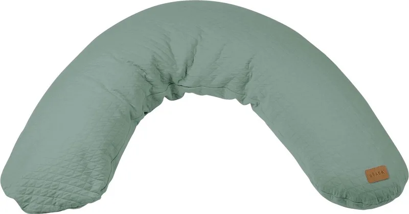 Big Flopsy™ Fleur de coton® Zwangerschapskussen - Zijslaapkussen volwassenen - Voedingskussen - 170cm van Béaba in Groen – productfoto