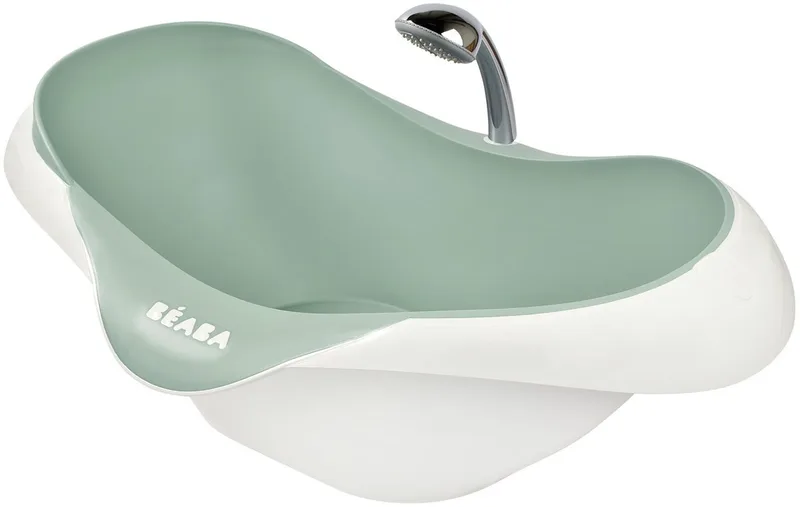 Camele'O Bad - Compact 29L Babybad met Afvoerplug - Ergonomisch & Antislip Bad - Met Douchekop Steun - Vanaf 0 Maanden - Gemaakt in Frankrijk de Béaba en Groen – photo produit