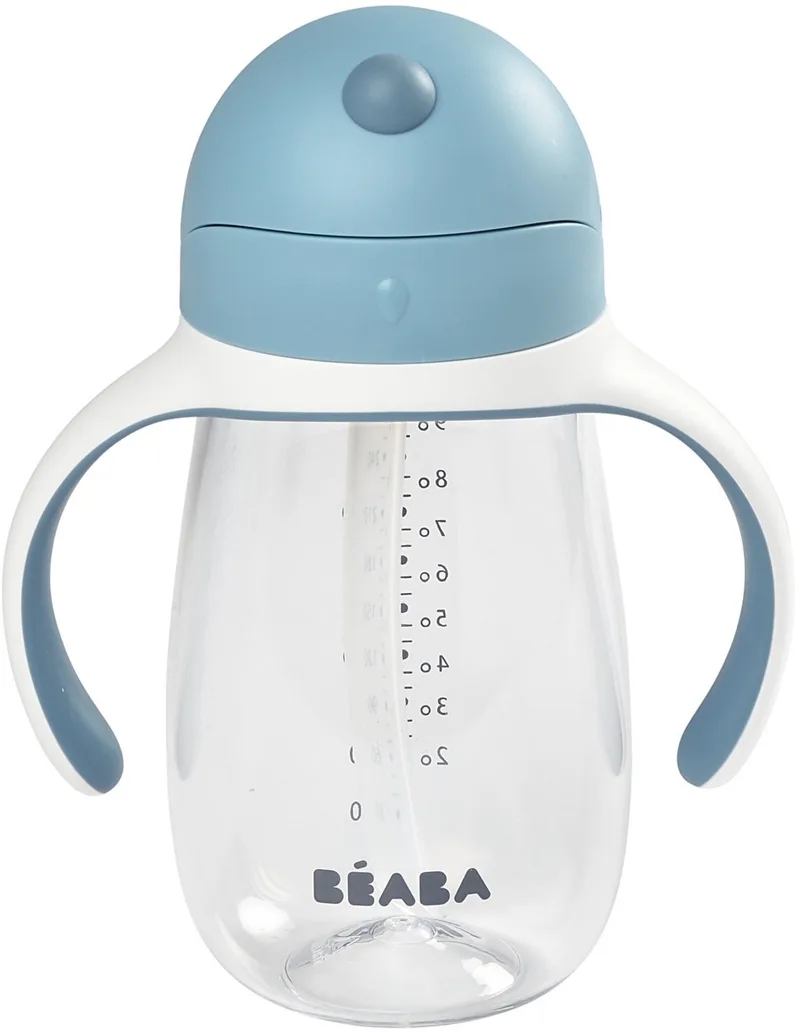 Drinkbeker - Rietjesbeker 300 ml - Lekvrij - Verwijderbare Handvatten - Vanaf 8 Maanden van Béaba in Blauw – productfoto