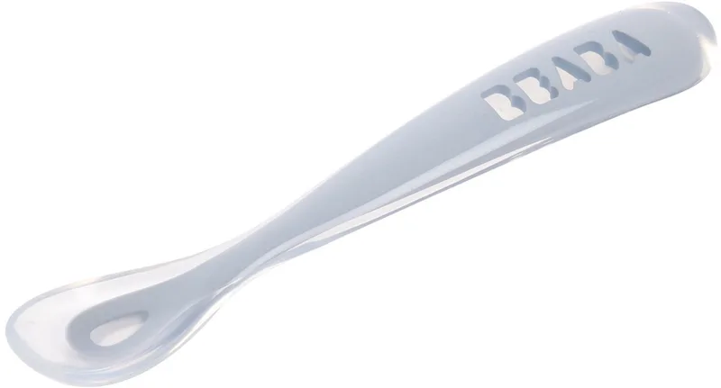 Eerste Maaltijd Lepel voor Baby - Siliconen - Zachte Tuit - 16,5 cm van Béaba in Blauw – productfoto
