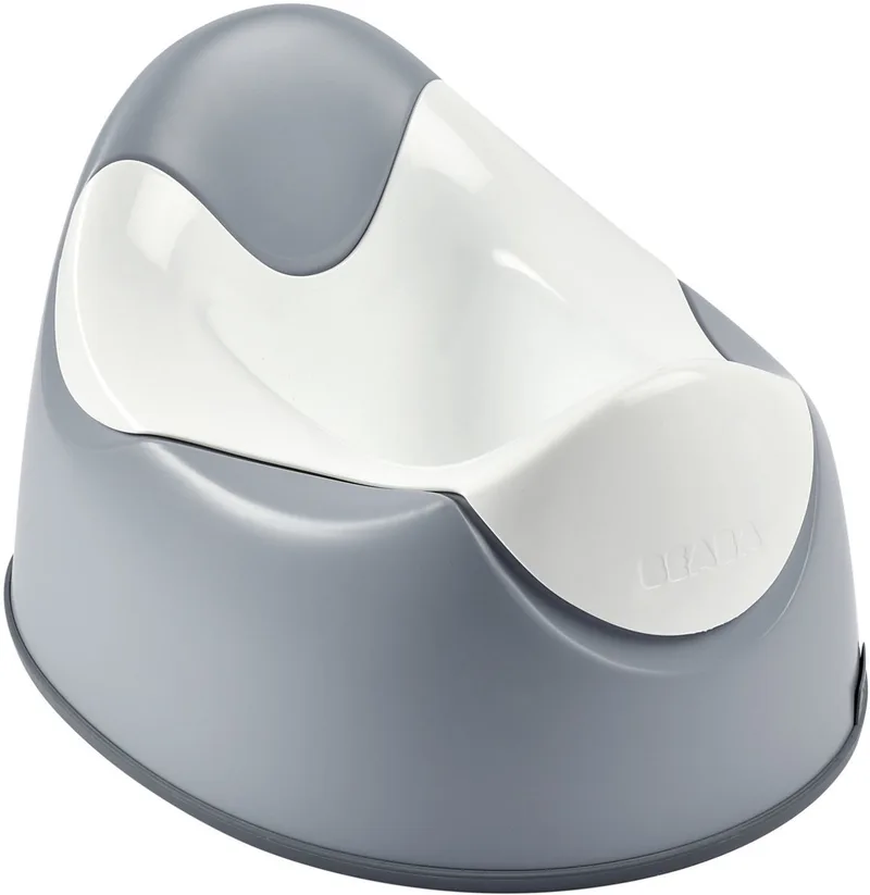 Ergonomisch Potje - Plaspotje voor de Zindelijkheidstraining vanaf 8 Maanden - Uitneembare Binnenpot om Snel te Legen - Antisliprand voor een Stabiele Stand - 3 Grepen en Draaghandvat - 28,5 x 21 x 33 cm van Béaba in Grijs – productfoto