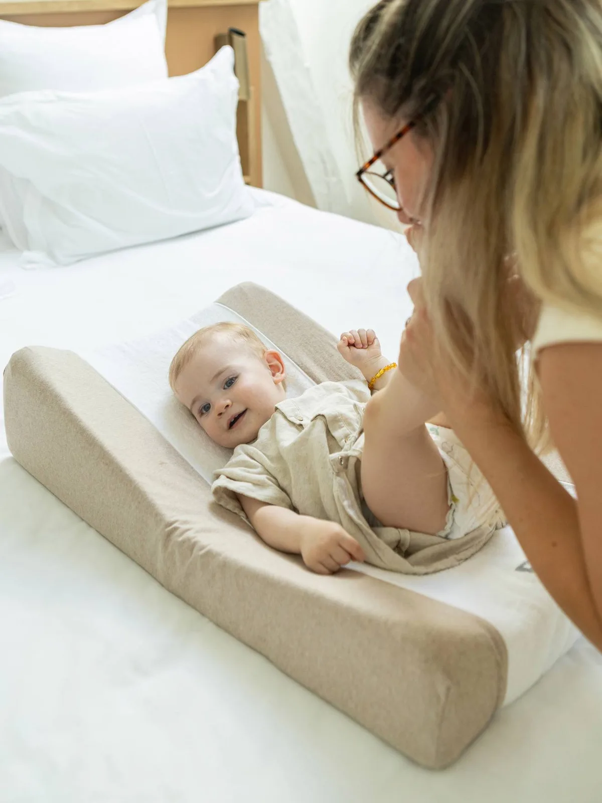 Hoeslaken voor verschoonmatras BEABA Sofalange beige van Béaba – productfoto