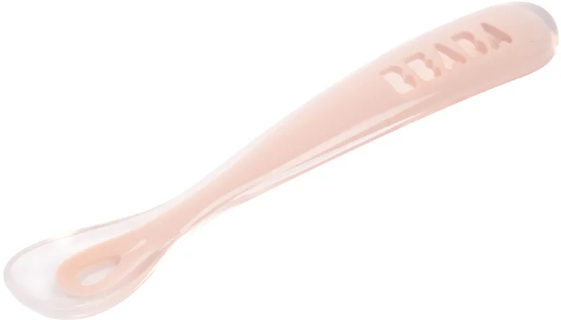 Lepel Siliconen - Baby Eetlepel 4+ Maanden - Old Pink - BPA-vrij - Vaatwasserbestendig by Béaba in Roze licht – product photo