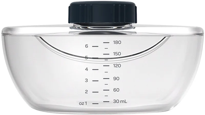 Melkflesje 180 ml voor de Hands-Free Borstkolf - Lekvrij Bewaarflesje voor Moedermelk - Luchtdichte Dop voor Veilig Transport - Maatverdeling in ml en oz - Geschikt voor Koelkast en Vriezer - BPA-vrij fra Béaba i Transparant – produktbillede