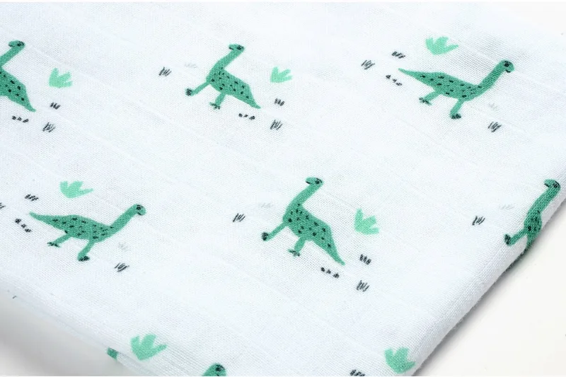 Mousseline Doeken - Set van 3 Hydrofiele Tetradoeken van 70 x 70 cm - 100% Biologisch Katoen met GOTS en Oeko-Tex - Ademend en Ultrazacht - Ook als Spuugdoek of Inbakerdoek - Luxe Geschenkdoos - Jurassic Green de Béaba en Vert – photo produit