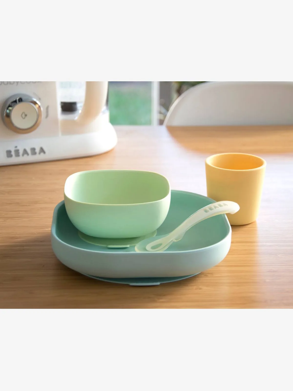 Serviesset 4 items silicone BEABA geel by Béaba – product photo