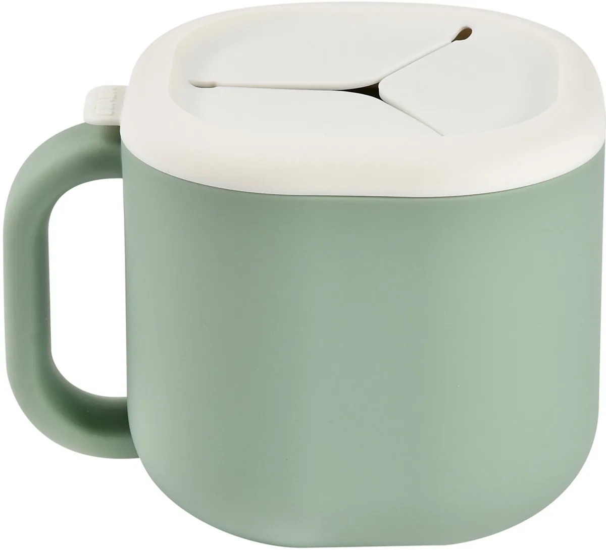 Snackbeker van Siliconen - Morsvrije Snackbox met Zacht Sterdeksel - Brede Handgreep voor Kleine Handjes - Onbreekbaar en Flexibel Materiaal - Vrij van BPA, PVC en Ftalaten - Vaatwasbestendig - Sage Green van Béaba in Groen – productfoto