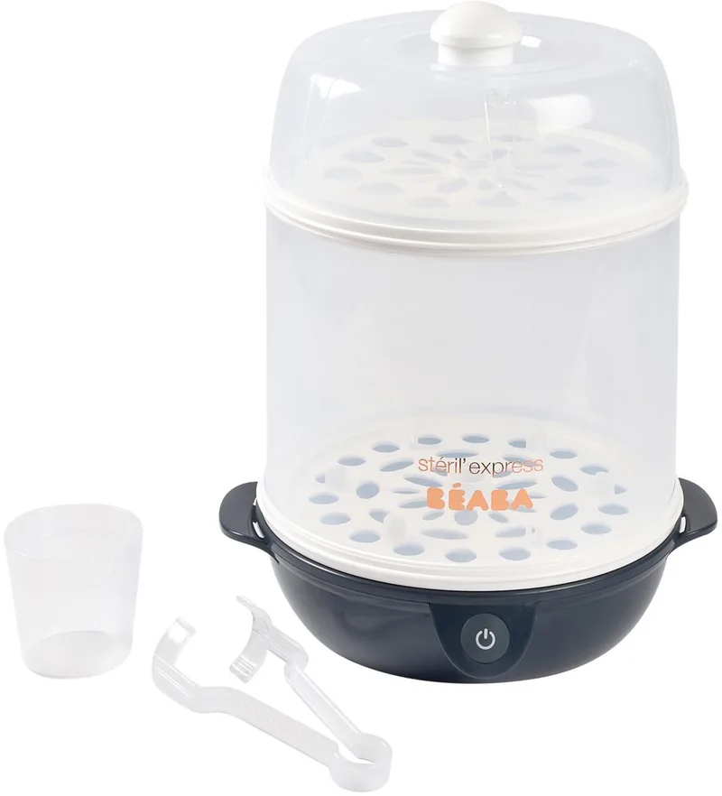 Sterilisator - Snel & Efficiënt - 6 Min Sterilisatie - 2 Ruimtes - Automatische Uitschakeling från Béaba i Blauw – produktbild