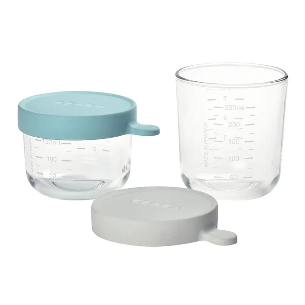 Twee Glazen Bewaarpotjes 150Ml/250Ml von Béaba – Produktfoto