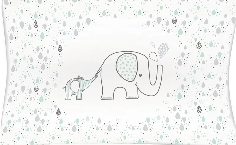 Aankleedkussen - 72x44 cm - Ollie de bébé-jou en Olifant – photo produit