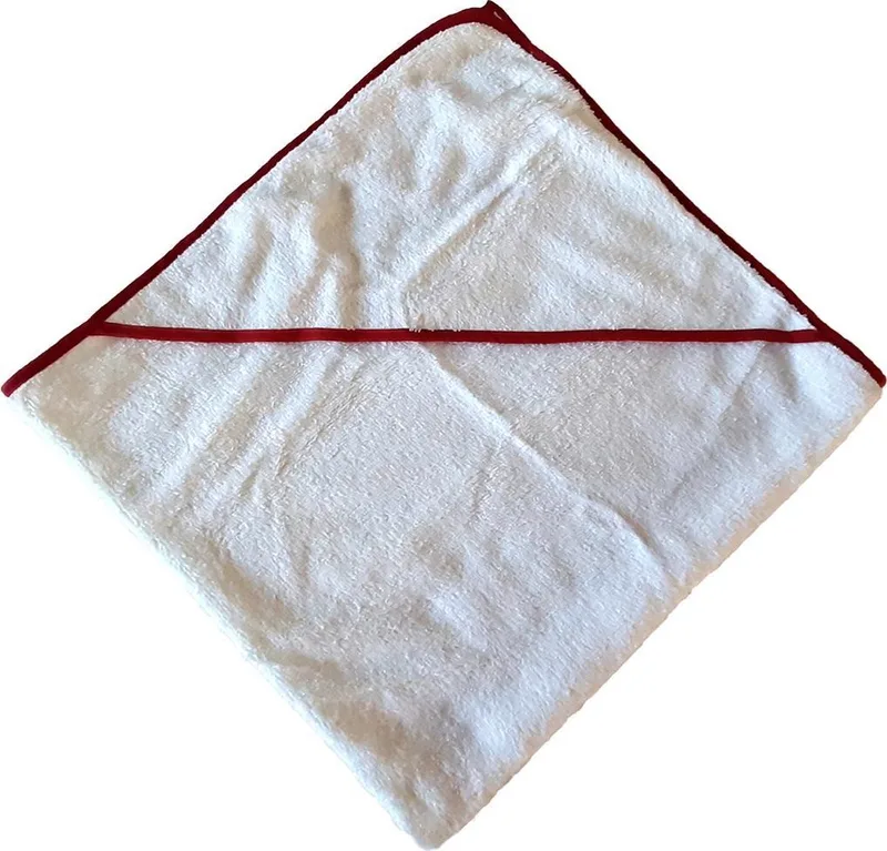 Badcape Bébé-Jou / Rood van bébé-jou in Wit – productfoto