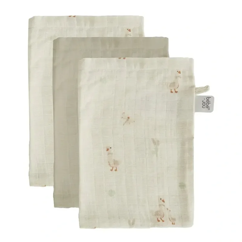 Hydrofiel Washand Dear Goose 3 stuks de bébé-jou – photo produit