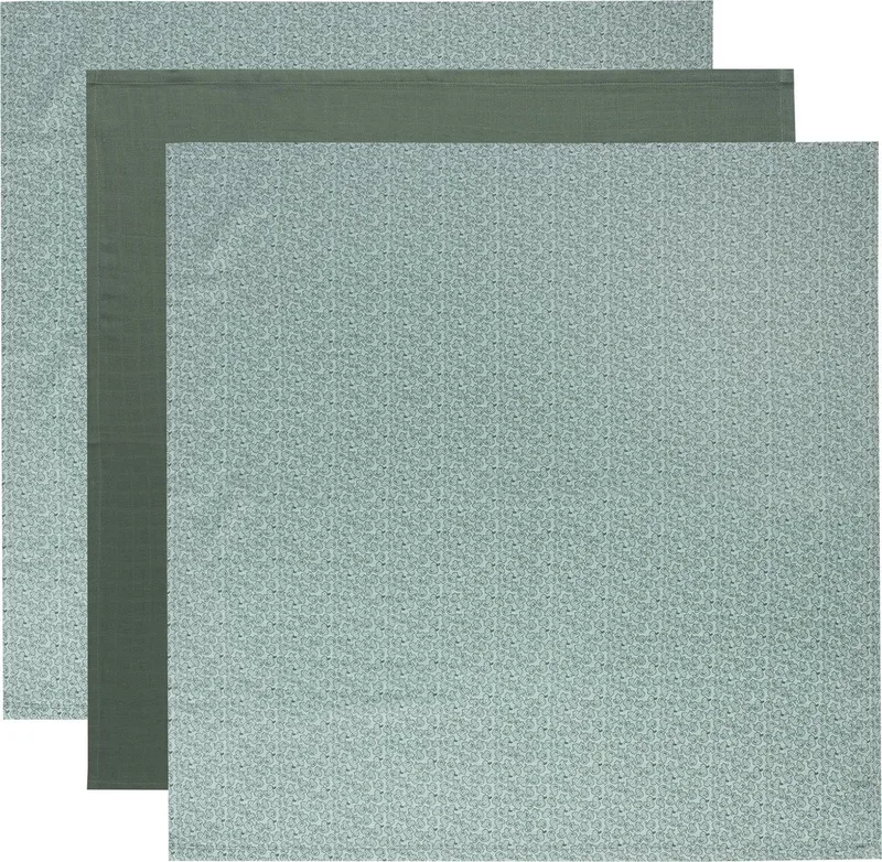 Multidoek 70x70 cm Sepp (3 stuks) van bébé-jou in Sky Green – productfoto