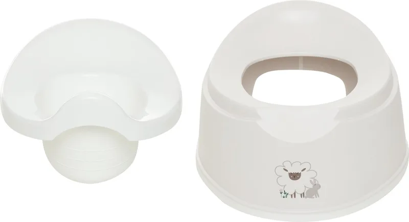 Potje GROW Tiny Sheep van bébé-jou in Light Oat met print – productfoto