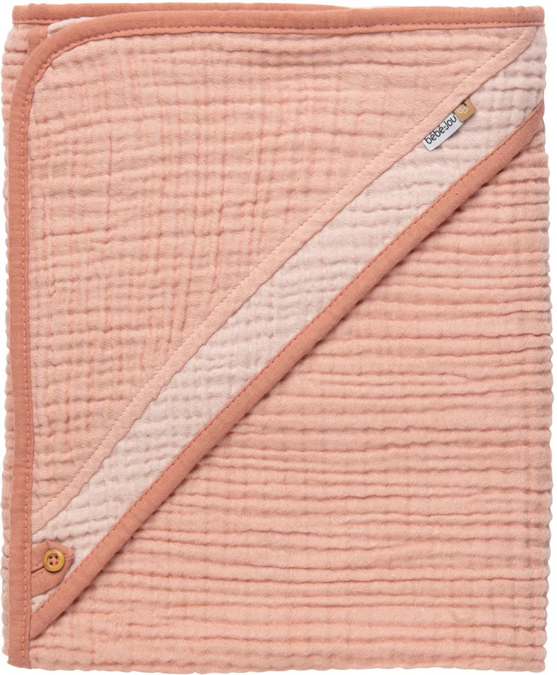Pure Cotton Pink Badcape 3049128 van bébé-jou in Roze – productfoto