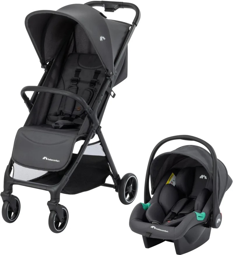 Azur Duo Buggy - Inclusief autostoeltje - 0-3 jaar (0-15 kg) fra Bébé Confort i Mineral Graphite – produktbillede