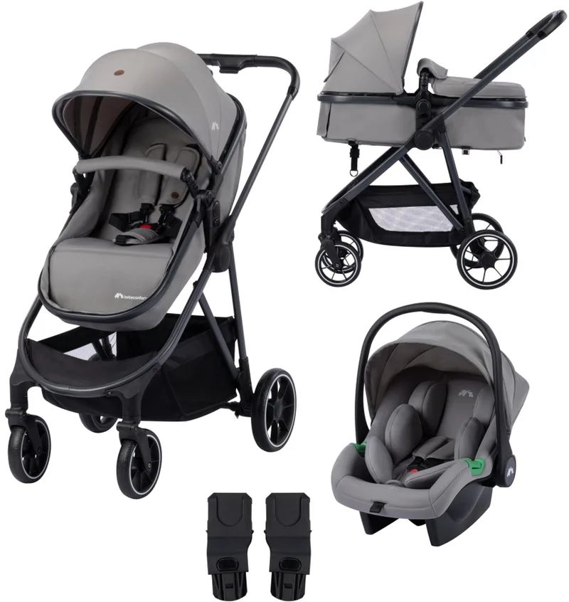 Breeze Trio - 3-in-1 Kinderwagen met Autostoeltje - 0-4 jaar - Mineral Grey by Bébé Confort in Mineral Gray – product photo