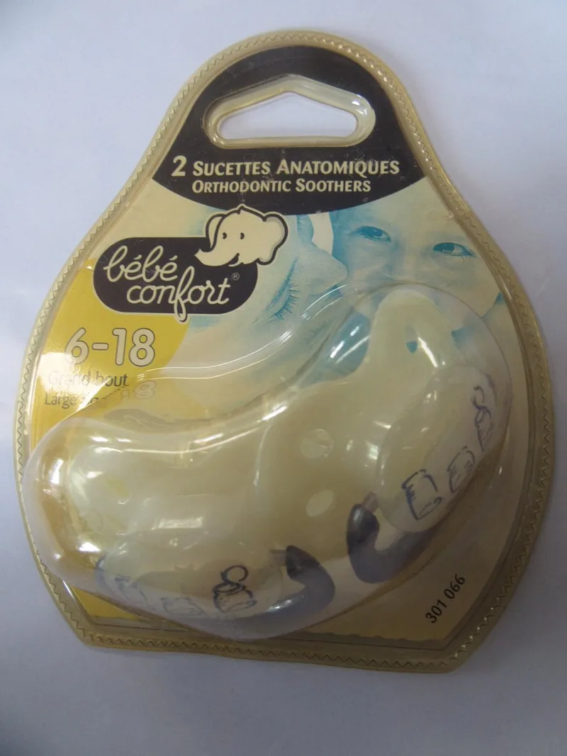 fopspeen set bebe confort 6-18m silicone de Bébé Confort en Wit met paars – photo produit