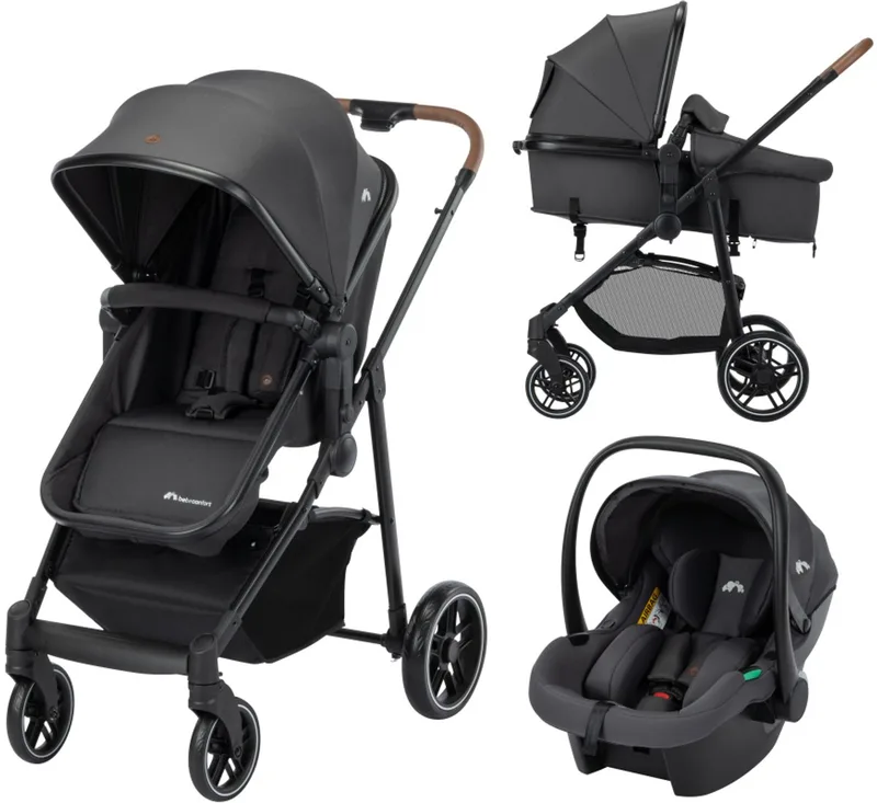Haze Trio Luxe - 3-in-1 reissysteem kinderwagen - 0-4 jaar (0-22 kg) - 2-in-1 stoel by Bébé Confort in Mineral Graphite – product photo