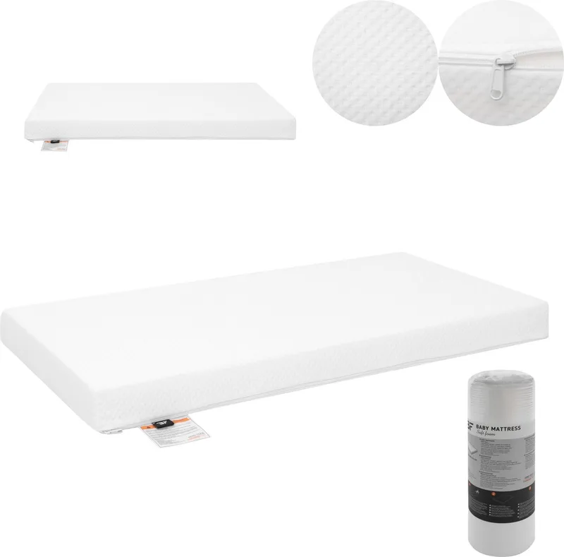 Wieg Matras 40 x 80 x 6 cm by Bebies First in White – product photo