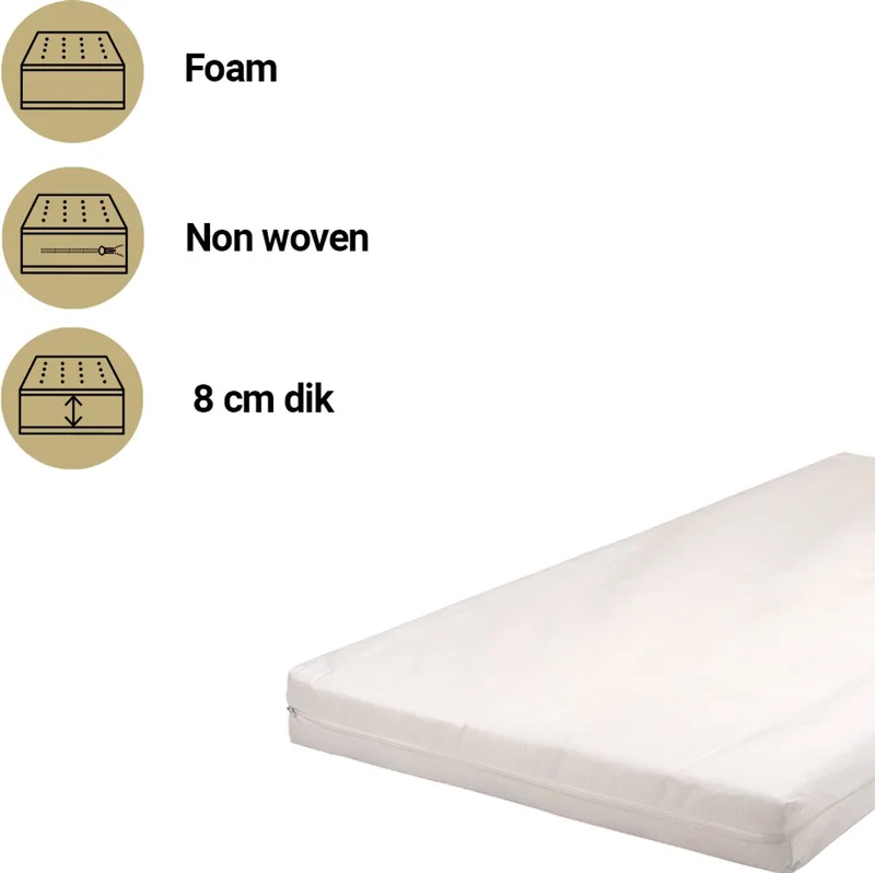 Comfort 60x120 Matras Ledikant - babymatras van Best Sleep in Wit – productfoto