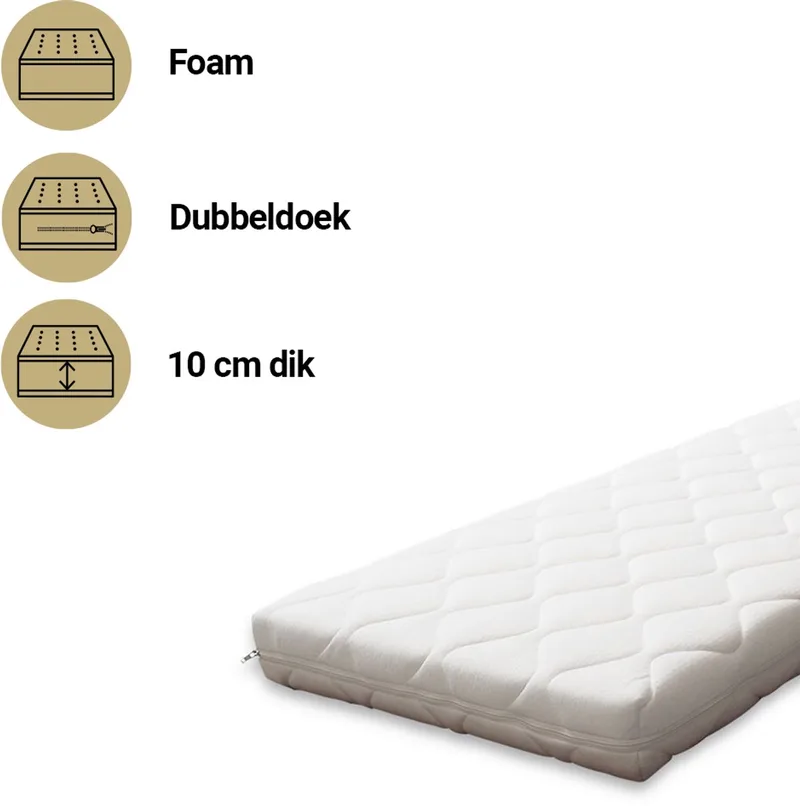 Matras Ledikant - 60x120 cm - Comfort Superior van Best Sleep in Wit – productfoto
