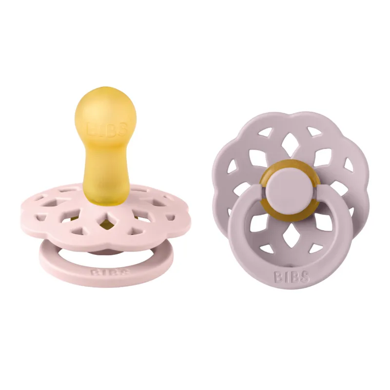 2x Bibs Fopspeen Maat 2 6-18 mnd Blossom / Dusky Lilac 2 stuks van BIBS – productfoto
