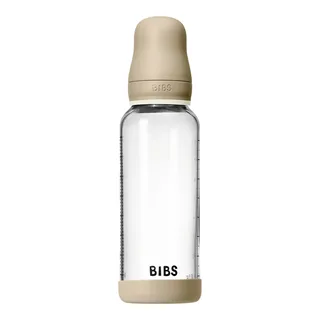 Babyflasche GLOW Glas 240ml von BIBS in Beige, 7,7 × 6,5 × 23,1 mm – Produktfoto 1 von 3