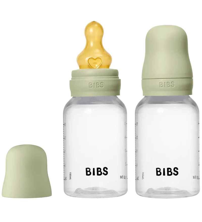 Babyflessen - 2-pack - 150 ml - PP/Latex - Sage de BIBS – photo produit