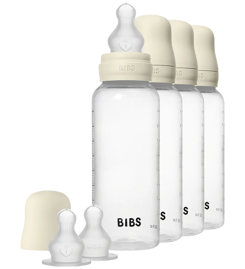 Babyflessen - 4-pack - 270 ml - Silicone - Ivory by BIBS – product photo