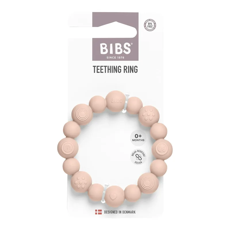 Bijtring siliconen van BIBS in Roze, 2 × 11 × 19,5 mm – productfoto
