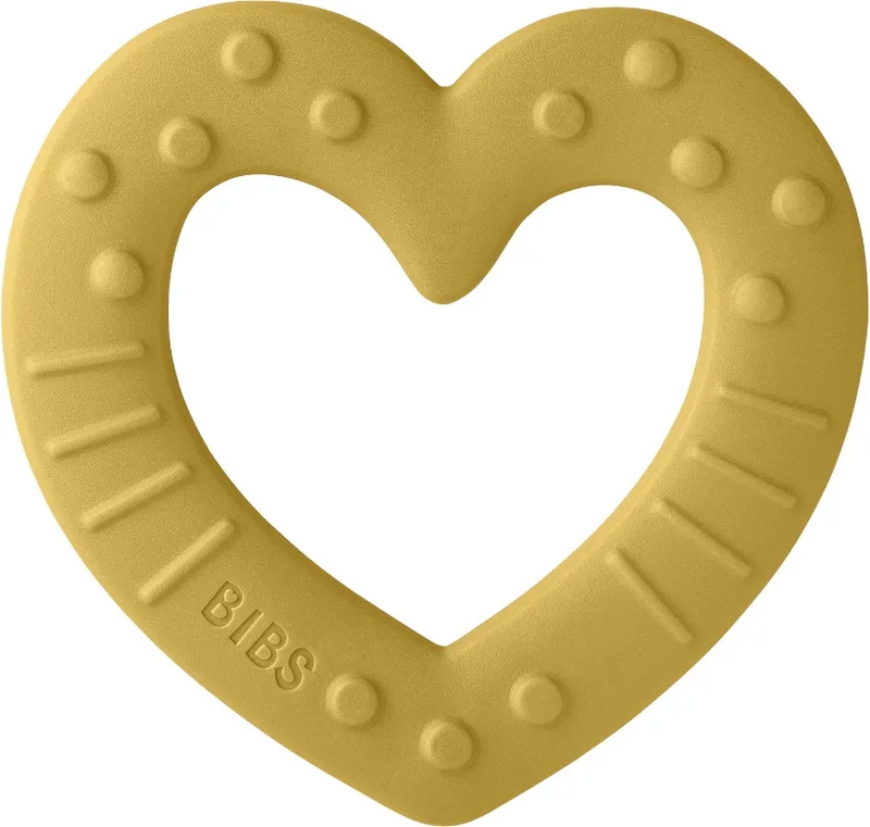Bitie Heart Mustard Bijtring 3100254 by BIBS in Yellow – product photo