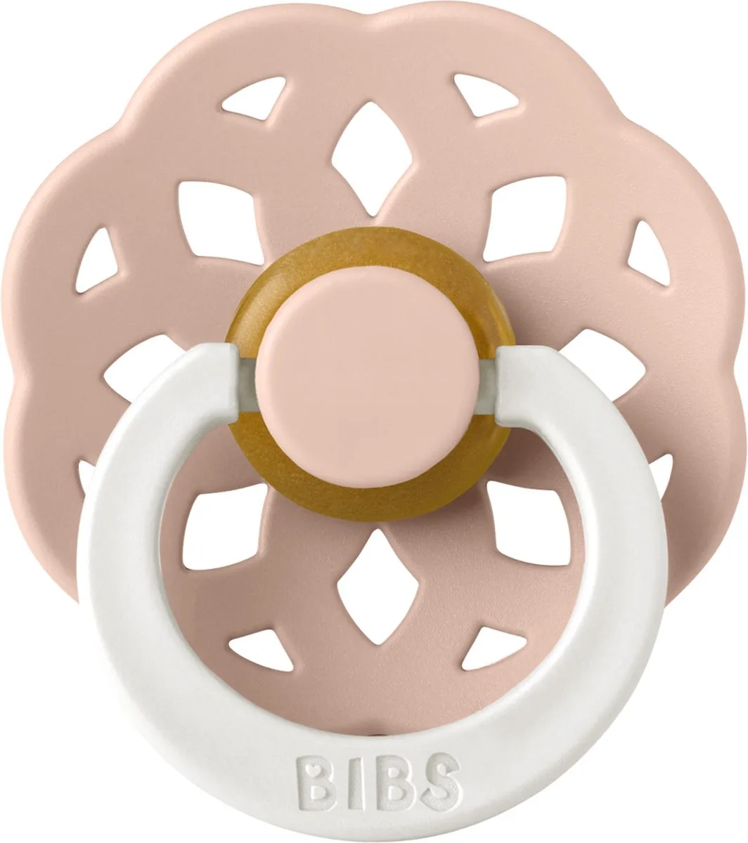 Boheme Glow In The Dark Fopspeen - Rond - 6-18 Mnd - Blush de BIBS en Rose – photo produit