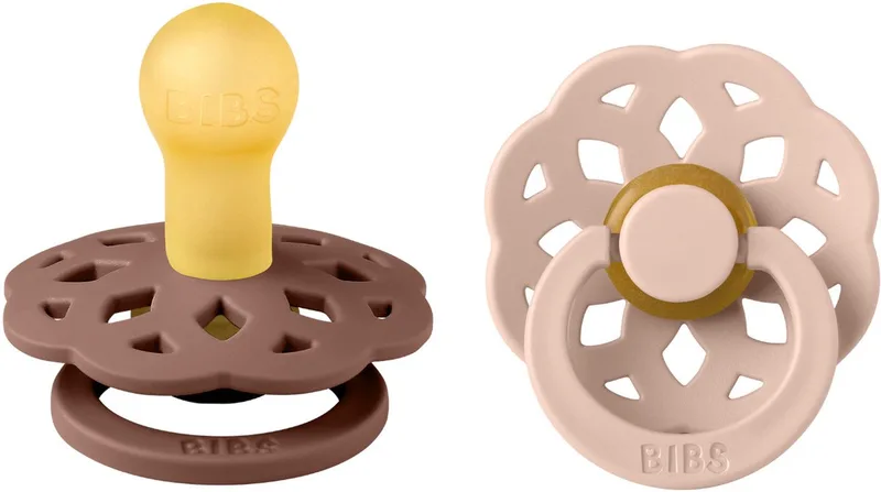 Boheme Pacifier - Maat 1 - Fopspeen - 2 stuks - Woodchuck / Blush de BIBS en Multicolore – photo produit
