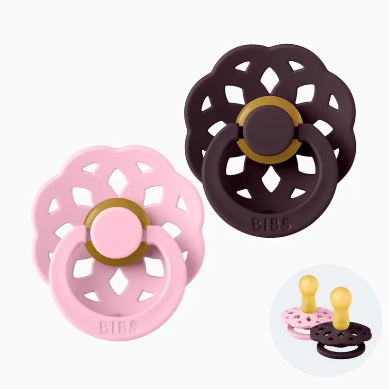 Boheme speen - baby pink/plum van BIBS – productfoto