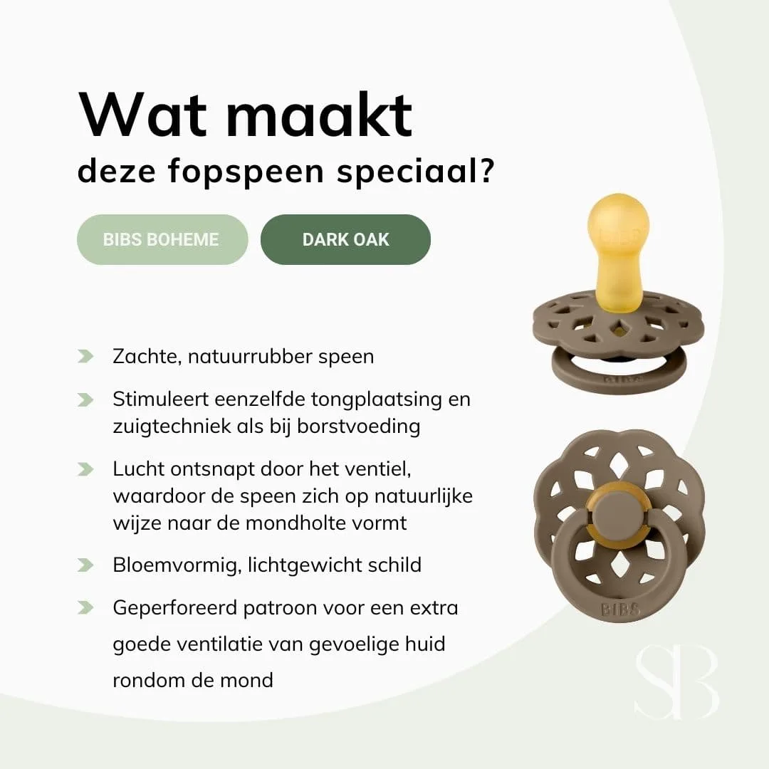Boheme speen - dark oak van BIBS – productfoto 6 van 7