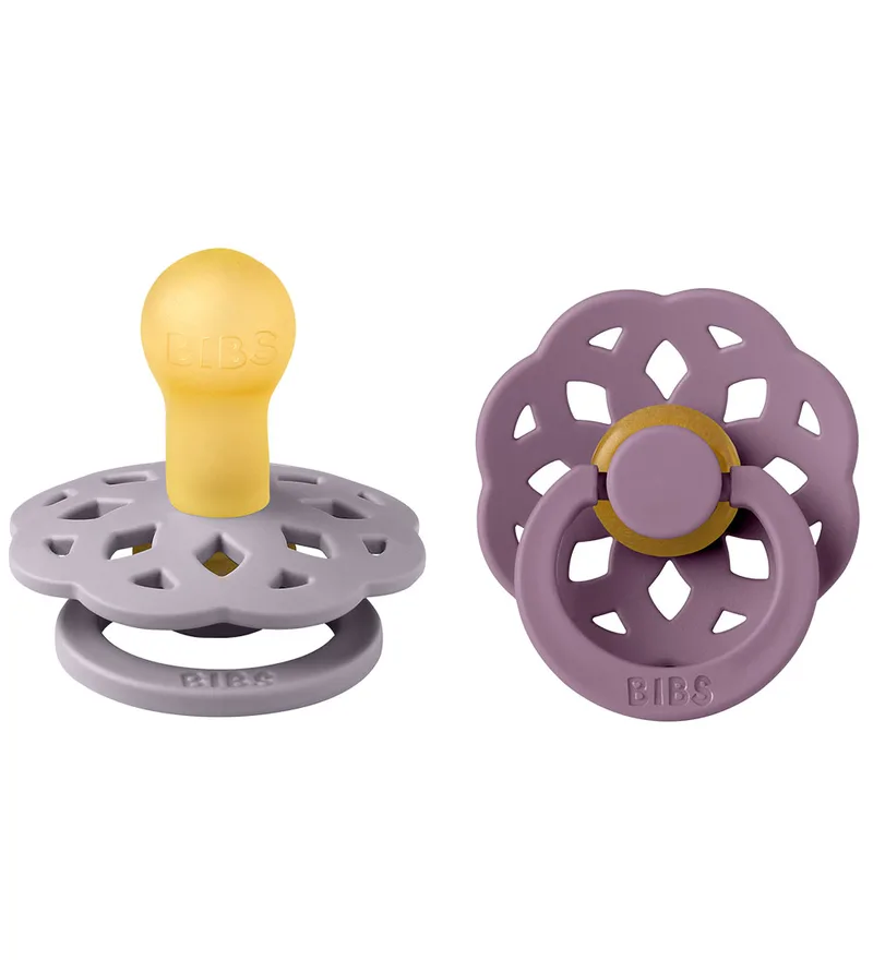 Bohemen Fopspenen - 2-pack - Maat 1 - Rond - Fossiel Grey/M från BIBS – produktbild