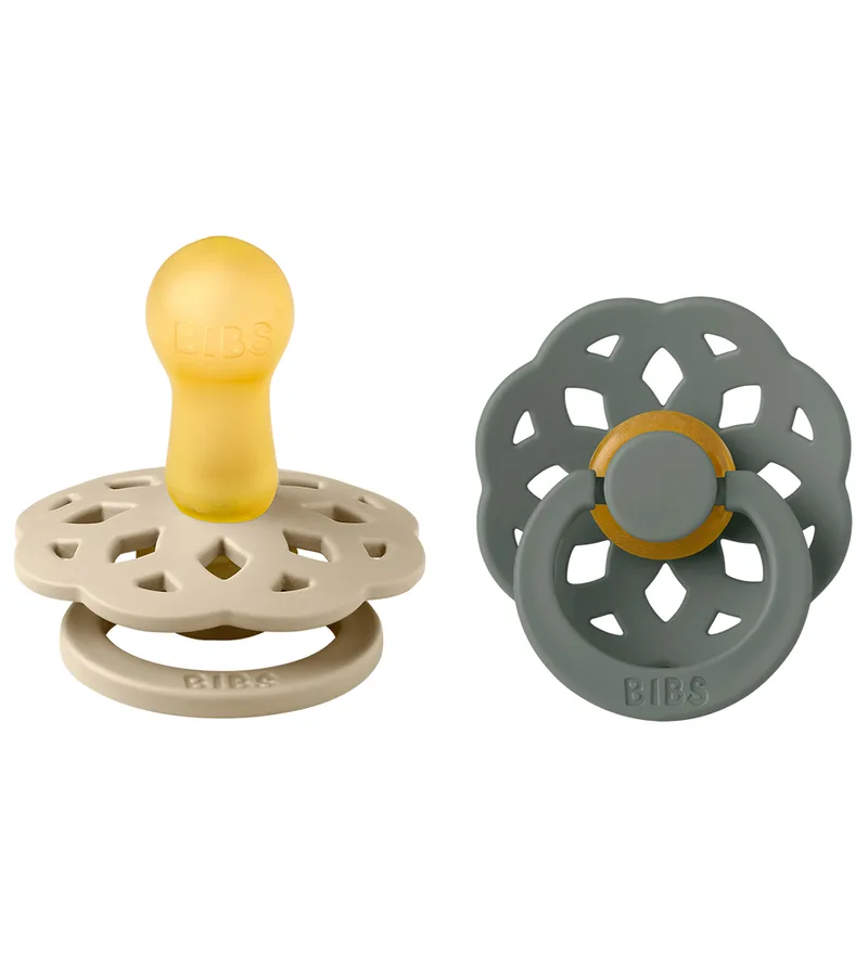 Bohemen Fopspenen - 2-pack - Maat 1 - Rond - Vanilla/Genen van BIBS – productfoto