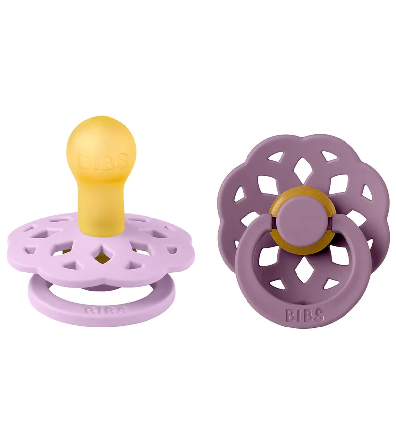 Bohemen Fopspenen - 2-pack - Maat 1 - Rond - Violet Sky/Mau van BIBS – productfoto