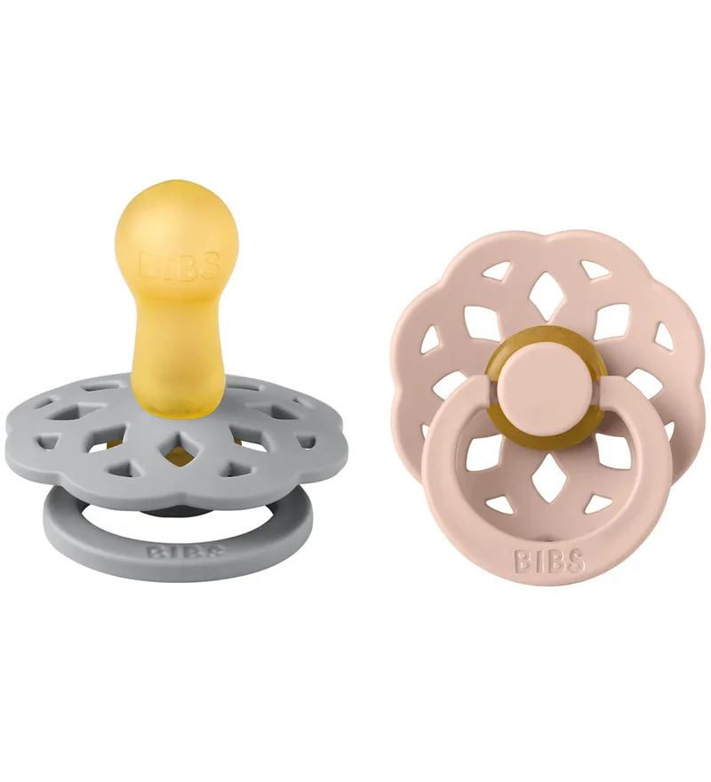 Bohemen Fopspenen - 2-pack - Maat 2 - Rond - Cloud/Blush van BIBS – productfoto