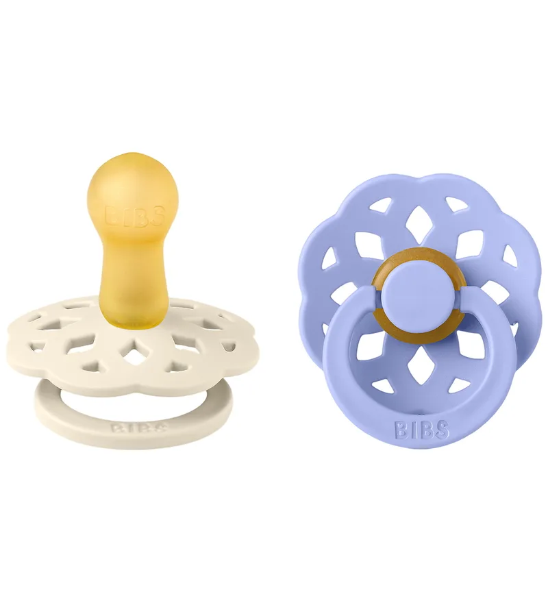 Bohemen Fopspenen - Maat 2 - Rond - 2-pack - Ivory/Hush by BIBS – product photo