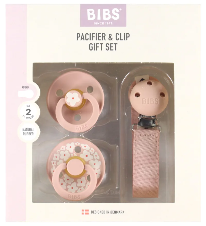 Colour Cadeauset - Fopspenen/Speenketting - Maat 2 - Blush van BIBS – productfoto
