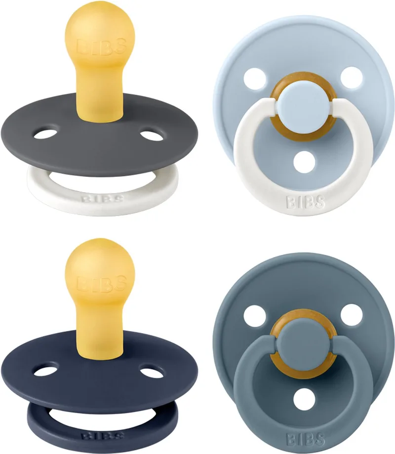 Colour Fopspeen - 0-6 mnd - 4-pack - Deep Space/Petrol/Iron Glow/Baby Blue Glow de BIBS en Petrol Glow Mix – photo produit