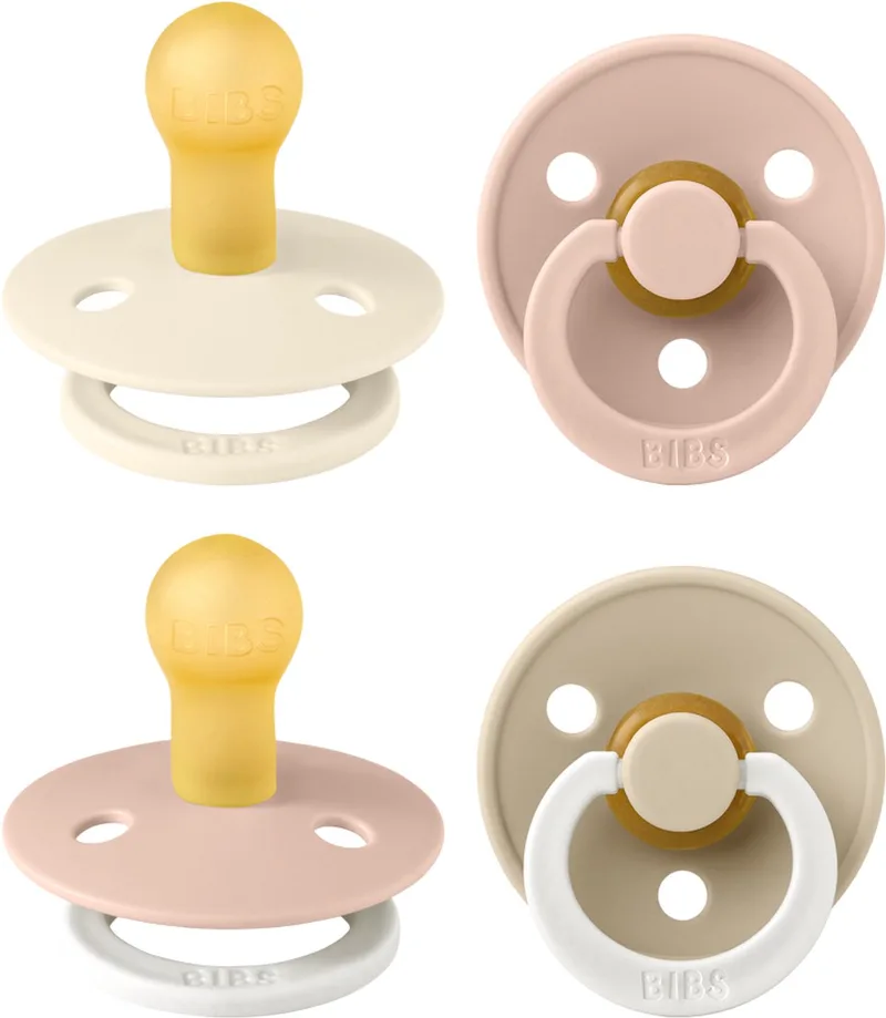 Colour Fopspeen - 0-6 mnd - 4-pack - Ivory/Blush/Blush Glow/Vanilla Glow de BIBS en Blush Glow Mix – photo produit
