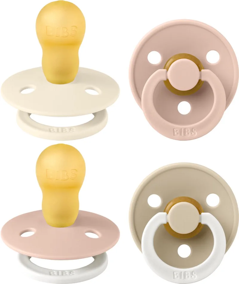 Colour fopspeen 18-48 mnd, 4 stuks, ivoor/blush/blush glow/vanille glow van BIBS in Blush Glow Mix – productfoto