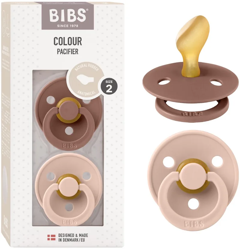 Colour Fopspeen - 6-18 mnd - 2-pack - Anatomisch - Blush/Woodchuck de BIBS en Woodchuck, Blush – photo produit